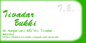 tivadar bukki business card